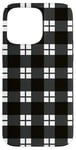 iPhone 15 Pro Max Black White Checkered Plaid Flannel Gingham Pattern Checker Case