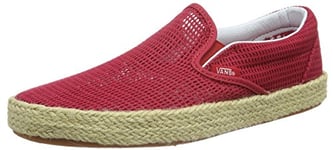 Vans Mixte Classic Slip-on Espadrille Baskets Basses, Rouge (Mesh/Scarlet), 38.5