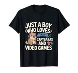 Capybara rodent videos games graphic apparel for boy T-Shirt