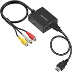 Support PAL NTSC 3 RCA CVBS Composite AV to HDMI Cable RCA to HDMI Converter