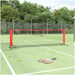 Tennisnät vidaxl - Svart och röd polyester 300 x 100 87 cm tyg , stål, oxfordtyg