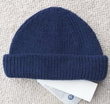 Genuine ARKET of Sweden NAVY Dockyard Short BEANIE Hat MENS SUPER COMFY Tag