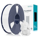 SUNLU Filament PLA Matte 1.75mm Blanc, Filament pour Imprimante 3D avec Surface Mate, Neatly Wound Filament, Facile à Utiliser, Bobine de 1kg(2.2lbs) Filament PLA pour Imprimantes 3D FDM, Blanc Mat