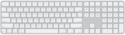 Apple Magic Keyboard with Touch ID and Numeric Keypad for Mac models with Apple silicon White Keys