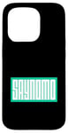 Coque pour iPhone 15 Pro Sarcelle Aqua Saynomo (Say No More) Bleu sarcelle Aqua Graphic