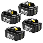 XNJTG Lot de 4 Batteries de Rechange pour Batteries Makita 18 V 5,0 Ah Li-ION pour Makita BL1860B BL1860 BL1850 BL1850B BL1840B BL1840 BL1830B LXT-400 194204-5 194205-3 194309-309-19-309-309