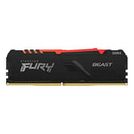 Kingston FURY Beast RGB 32GB 3200MT/s DDR4 CL16 Desktop Memory Single Stick KF432C16BBA/32