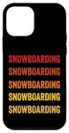 Coque pour iPhone 12 mini Amateur de snowboard, snowboard