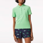 Lacoste Womenss Slim Fit Ultra Dry Stretch Golf Polo Shirt in Green material_cotton - Size 12 UK