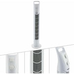 Ventilateur colonne oscillant Arebos 40W 3 vitesses H79cm Blanc