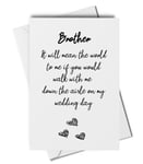 Brother will you walk me down the aisle card, brother proposal, wedding card