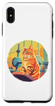 iPhone XS Max Cute Fit Orange Cat Sitting on Gym Lifting Bench Case