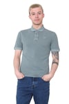 Marks & Spencer M&S Mens SS Polo Shirt in Light Grey Cotton - Size Small