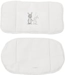 roba Coussin de Chaise Haute Fox et Bunny en 2 Pièces - Réducteur de Siège - Imprimé Lapin - Blanc / Gris