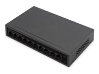 Digitus - Switch - Ieee 802.3Af, Ieee 802.3At - Ostyrd - 8 X 10/100/1000 (Poe+) + 2 X 10/100/1000 - Stationär - Poe+ (60 W)