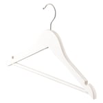 1x White Wooden Kid's Hanger Baby Children Coat Clothes Hangers Trouser Bar