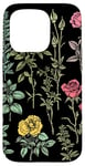 Coque pour iPhone 15 Pro Vintage Botanique Rose Fleur Fille Mignon Floral Plant Mom