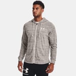 Veste entièrement zippée Under Armour Rival Terry pour homme Onyx Blanc / Onyx Blanc L