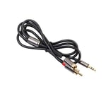 Kurphy 3.5 mm to 2 RCA Audio Cable AUX Splitter 3.5mm Stereo Male to Male 2 RCA Adapter Speaker Cable 1m Pure Copper Audio Cable