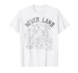 Disney Peter Pan Never Land Map Outline T-Shirt