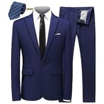 Costume Homme Uni 3 Pièces De Slim Fête Soirée Mariage Business Fit Grande Vêtements Masculin Wz227