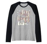 Vintage Joy To The World Jesus Nativity Retro Christmas Raglan Baseball Tee