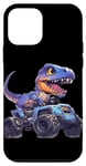 Coque pour iPhone 12 mini Monster Truck Shark Dinosaure T rex pour tout-petits enfants