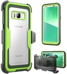 i-Blason Armorbox Series Heavy Duty Full Body Shock Reduction Bumper Case for Samsung Galaxy S8 Plus (2017 Release) Green