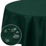 Softalker Nappe Vert foncé Ronde 140 cm-Nappe Jacquard,idéale pour dîners de Noël.Imperméable,Anti-Huile,Anti-Taches,décor Festif,Un Cadeau élégant pour Les fêtes de Fin d'année.