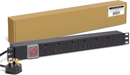 6  Way  PDU  Extension  Lead -  13A  Multi  Plug  Switched  Power  Distribution