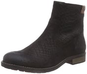 s.Oliver Femme 25319 Bottes à Tige Courte, Noir Croco 037, 40 EU