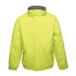 Regatta Blouson Aviateur Homme Imperméable Doublé Polaire avec capuche dissimulée DOVER Jackets Waterproof Insulated Homme Key Lime/Seal Grey FR: M (Taille Fabricant: M)