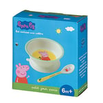 PETIT JOUR PARIS - Coffret Cadeau Peppa Pig : 1 Bol Ventouse (Ø 12,5 cm - H. 5,5 cm - 160 ml) + 1 Petite Cuillère - Ensemble Repas Bébé - Idéal pour Apprendre à Manger Seul - Compatible Lave-vaisselle