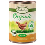 Lukullus Organic Adult Øko Kylling med Øko gulerod (glutenfri) - 6 x 400 g