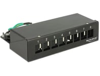 DELOCK Keystone Desktop Patch Panel 8 Port black