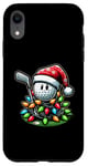 Coque pour iPhone XR Chapeau de Noël mignon Kawaii Mini Golf Golfeur Noël