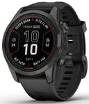 Garmin 010-02776-11 Fēnix 7S Pro Sapphire Solar Edition Svart/Gummi Ø42 mm