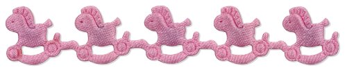 CLUB GREEN ROCKING HORSE RIBBON PINK 15MMX2MT, Fabric, 24.2 x 13.2 x 0.55 cm