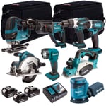 Makita 18V LXT 8 Piece Monster Tool Kit With 3 x 5.0Ah Battery Charger & Bag