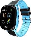FairOnly HW11 Smart Watch Kids GPS Blueteeth Pedometer Positioning IP67 Waterproof Watch for Children Safe Smart Wristband Android IOS blue