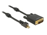 DELOCK – Cable mini DisplayPort 1.2 male with screw > DVI male 4K Active black 2 m (83726)