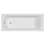 Baignoire rectangulaire Blanche - shea - 150 x 70 - avec Tablier - Repose Tête offert - Blanc