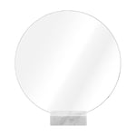 Navaris Miroir Rond avec Base - Miroir Rond à Poser Ø 30 cm pour Maquillage Coiffure avec Base en marbre - Chambre Coiffeuse Salle de Bain Bureau