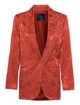 Jacquard Blazer Coral Mango