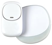 Mercury White Home Door Wireless Plug-in Doorbell with LED Alert & 38 Ring Tones
