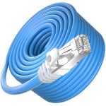 Cable Ethernet 20M, Cable Rj45 Blindé Cat 7 Haute Vitesse Câble Réseau 20 Mètres, 10Gbps 600Mhz Sftp Pimf Anti-Brouillage Câble Internet, Haut Débit Gigabit Câble Lan Für Router Switch Modem[L2994]