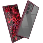 For Samsung Galaxy S24 Ultra Phone Cover Silicone Bumper Dark Red