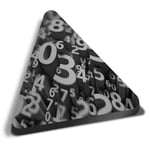 Triangle MDF Magnets - BW - Number Art Maths Physics #35091