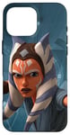 Coque pour iPhone 16 Pro Max Star Wars The Clone Wars Ahsoka Tano Bleu