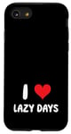 Coque pour iPhone SE (2020) / 7 / 8 I Love Lazy Days – Cœur – Relaxing Vacation Trip